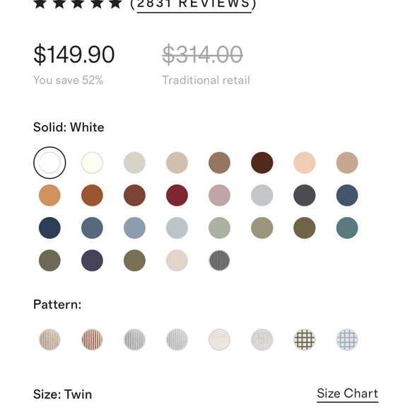 Quince European Linen Duvet Cover Set White Size Twin - Picture 4 of 14